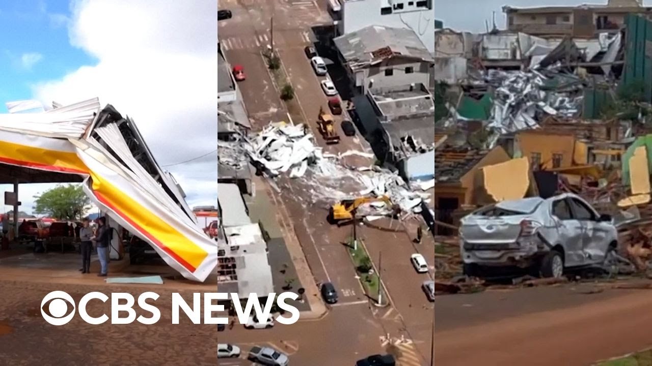 Footage shows Brazil tornado damage