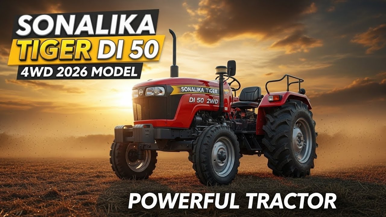 Sonalika Tiger DI 50 4WD Tractor 2026 | Powerful Engine & New Features