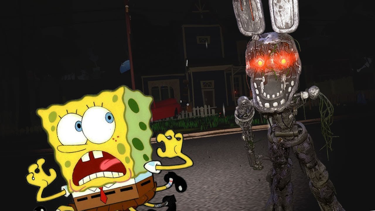 HELLO NEIGHBOR MAS O VIZINHO É O BONNIE.EXE ULTRA RÁPIDO | Bob Esponja
