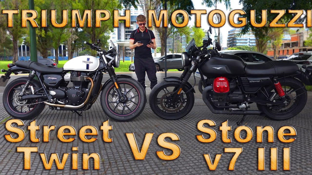 Comparativa Triumph Street Twin VS Moto Guzzi V7 Stone III | El sonido del review no hace justicia 😥