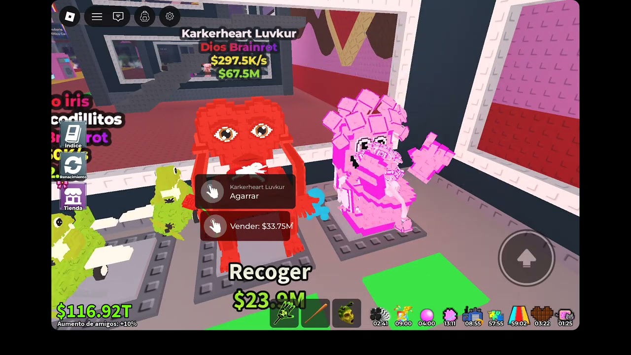 Jugando el admin abuse de roba un brainrot c: