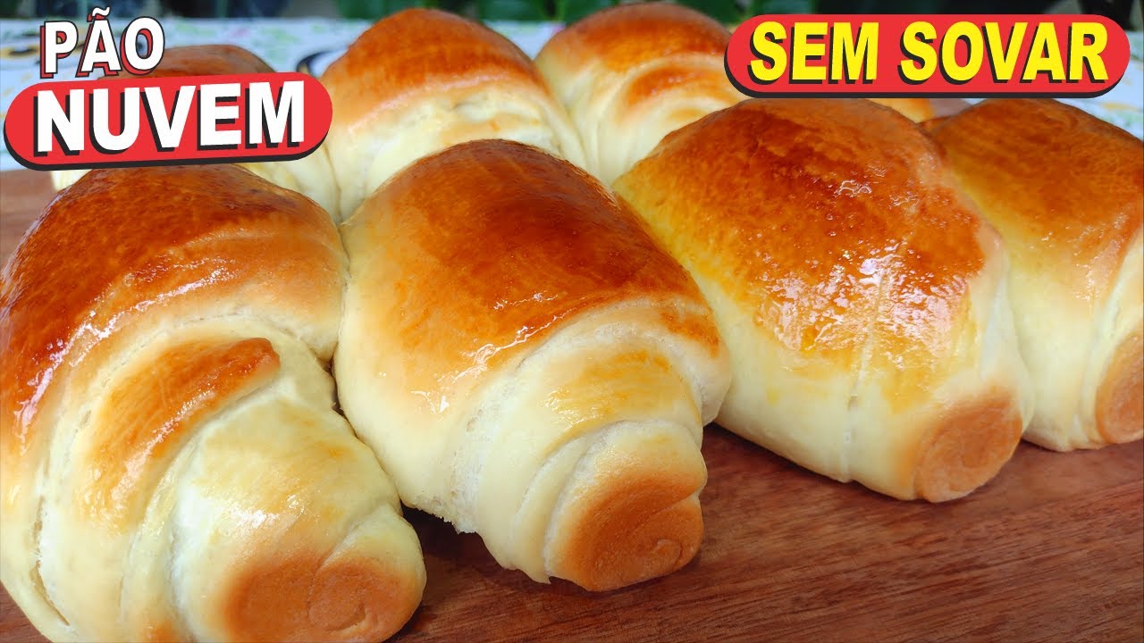 SEM SOVAR❗😱 P&Atilde;O NUVEM SUPER FOFINHO, MUITO F&Aacute;CIL DE FAZER E FICA DELICIOSO!