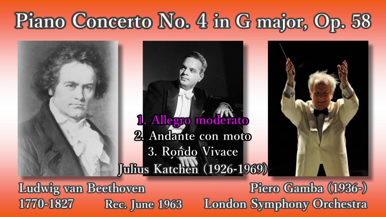 Beethoven: Piano Concerto No. 4, Katchen & Gamba (1963) ベートーヴェン ピアノ協奏曲第4番 カッチェン
