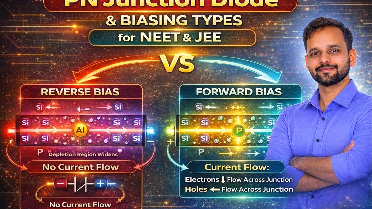 PN Junction Diode: Forward & Reverse Bias Full Concept 🔥 | NEET & JEE
