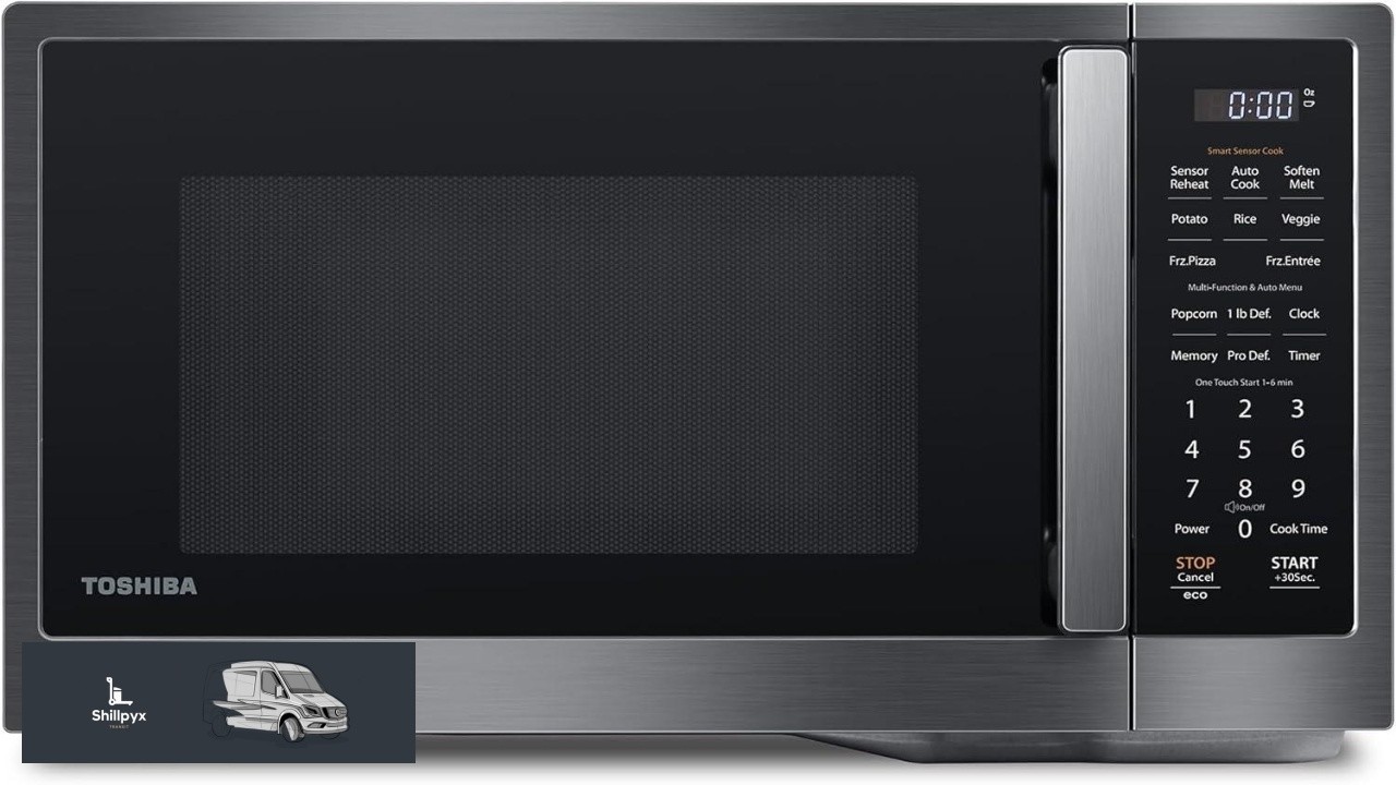 TOSHIBA ML4 EM12PA(BS) Countertop Microwave Oven with Stylish Design As Kitchen Essentials