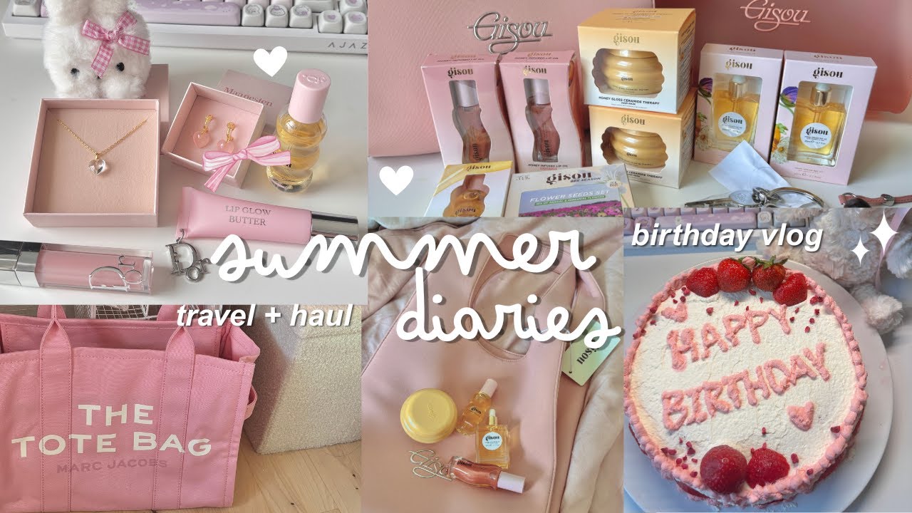 Summer diaries 🌞 travel vlog, aesthetic birthday & haul! 🍰🎀