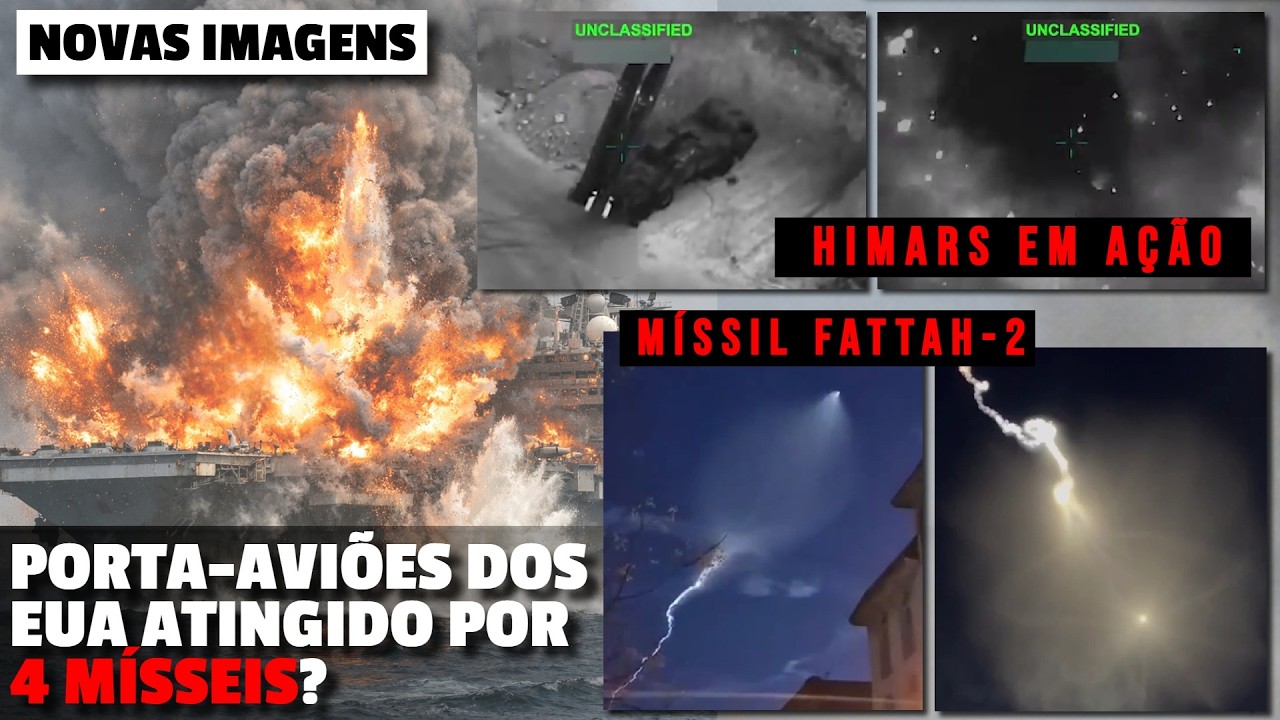 Porta-aviões ATINGIDO por 4 mísseis iranianos? / EUA admite a morte de 3 militares / ATACMS em ação