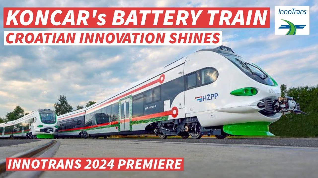 【4K】Премьера аккумуляторного поезда Končar на InnoTrans '24: Революция в железнодорожных технологиях