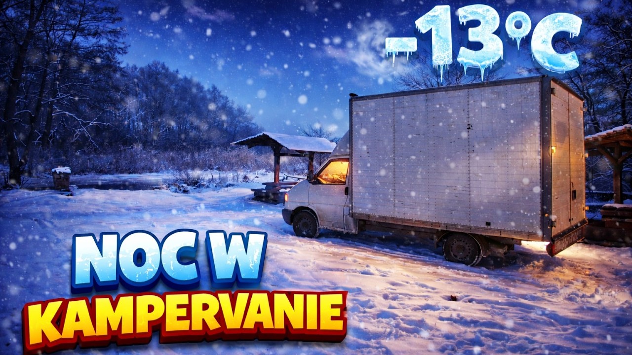 Mróz -13°C i noc w kamperze 🚐 Czy da się spać komfortowo?