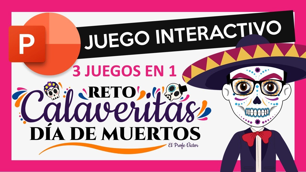 💀  3 Juegos en 1 | 💀 Reto CALAVERITAS Día de Muertos | JUEGO EN POWERPOINT