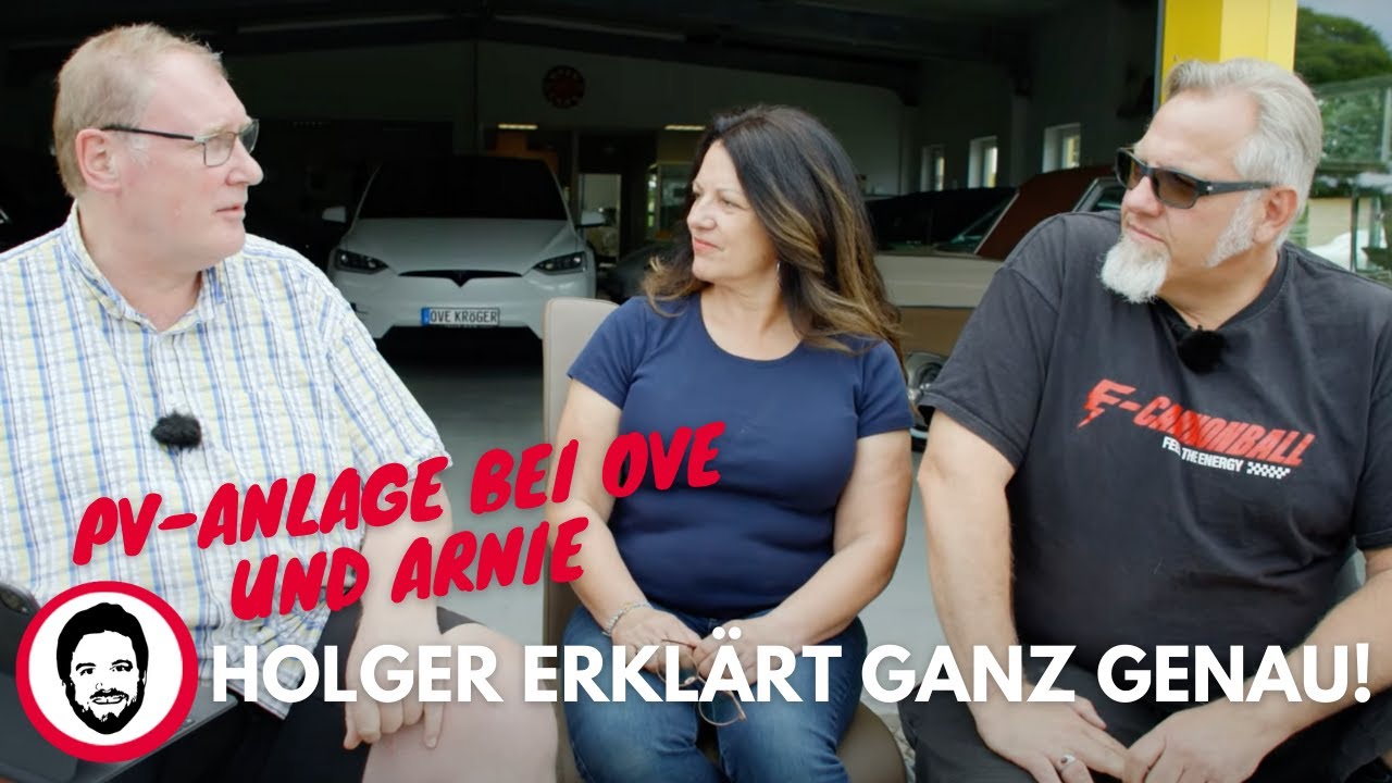 PV mit Speicher und Überschussladen - Holger erklärt die Anlage bei Ove und Arnie ganz genau!