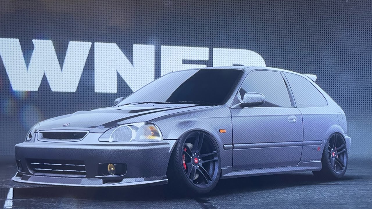 2000 Honda Civic Type-R Customization in Need for Speed Unbound on PS5.