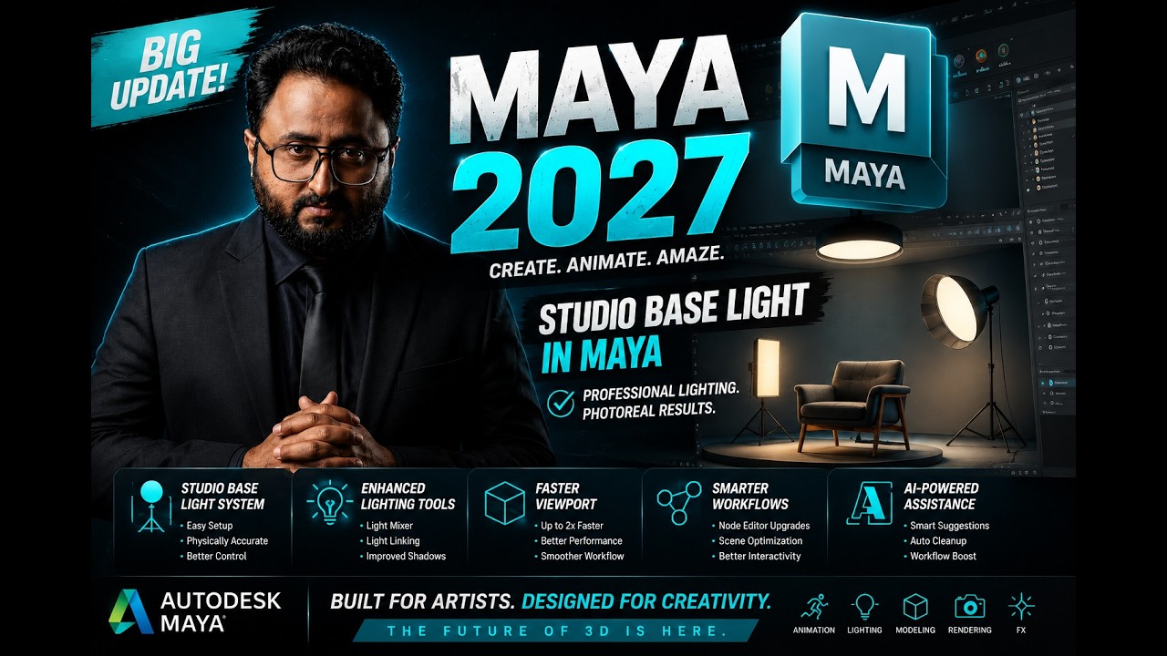 Master Studio Lighting in Maya & Redshift: The Ultimate 3-Point Light Setup