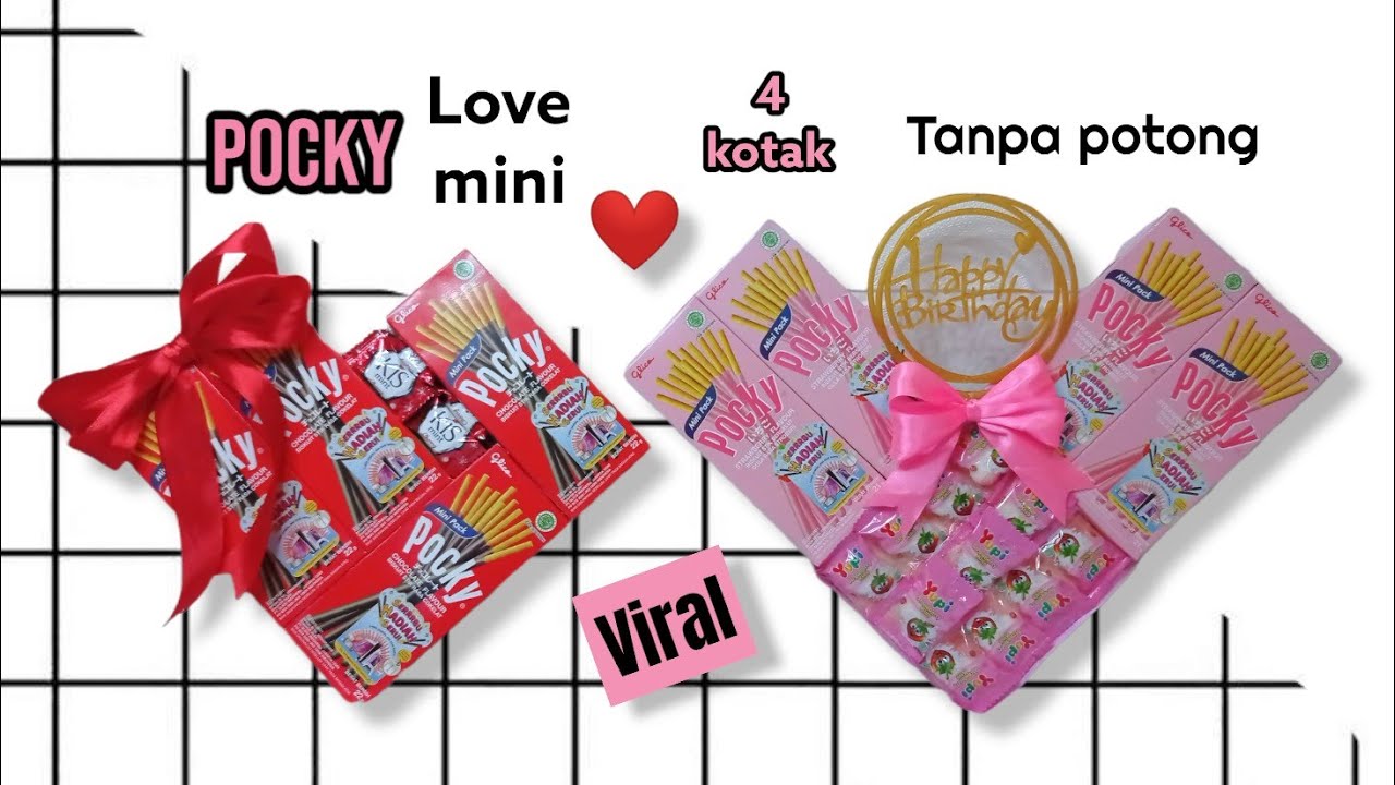 BUKET POCKY VIRAL - Tutorial pocky love mini 4 kotak