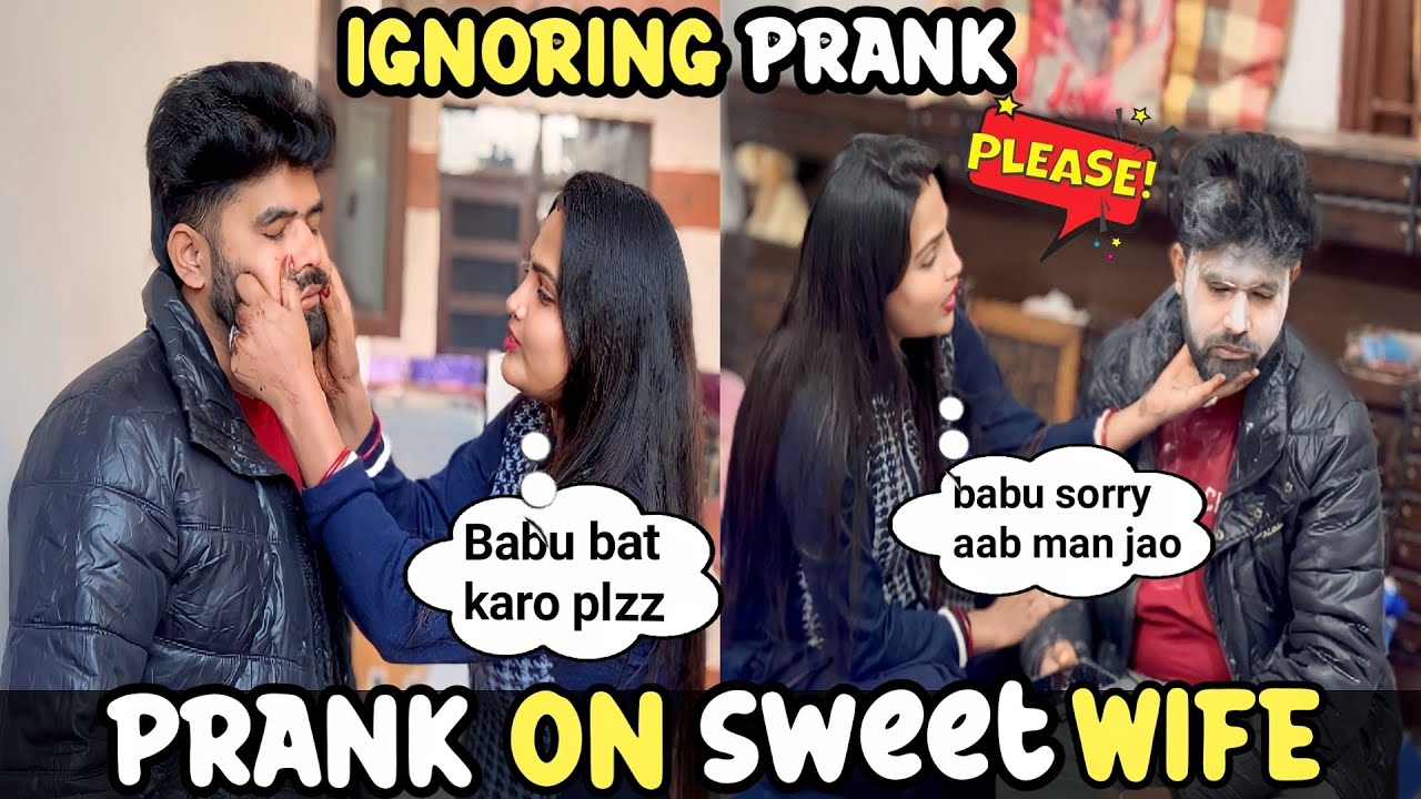 IGNORING PRANK ON SWEET WIFE 😳 || GONE CRYING 🤣 #Prank Video #prank in india  #droyvlogs
