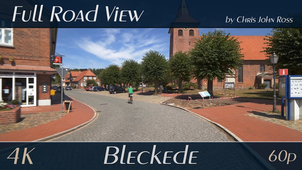 Bleckede, Germany: Breite Straße, Schloßstraße - 4K (UHD/2160p/60p) - Autofahrt - Car Ride Video