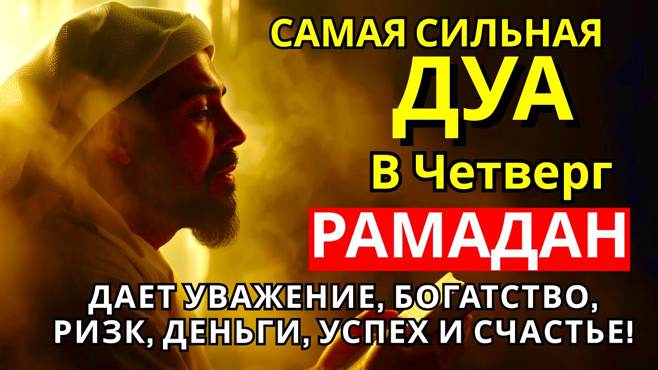 САМАЯ СИЛЬНАЯ Дуа в четверг РАМАДАНА!, ДАЕТ УВАЖЕНИЕ, БОГАТСТВО, РИЗК, ДЕНЬГИ, УСПЕХ И СЧАСТЬЕ!