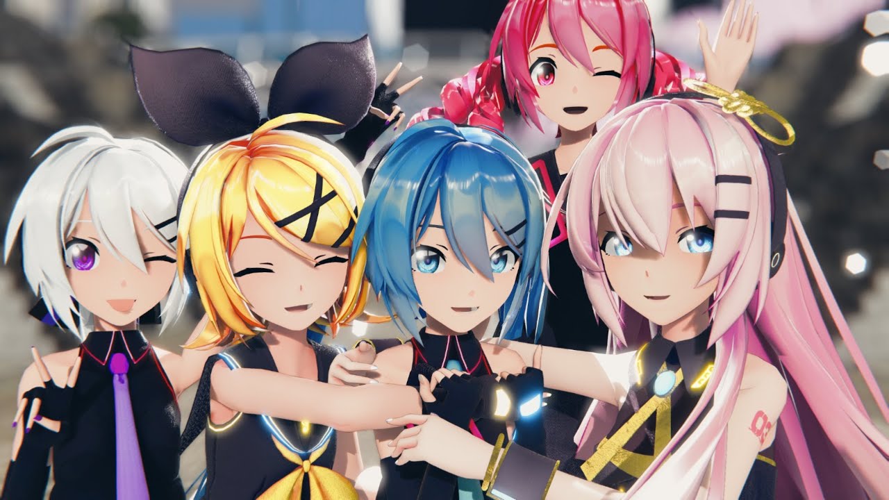 【MMD】 被害妄想携帯女子(笑) 【Sour式初音ミク,巡音ルカ,鏡音リン,弱音ハク,重音テト】 【4K60】