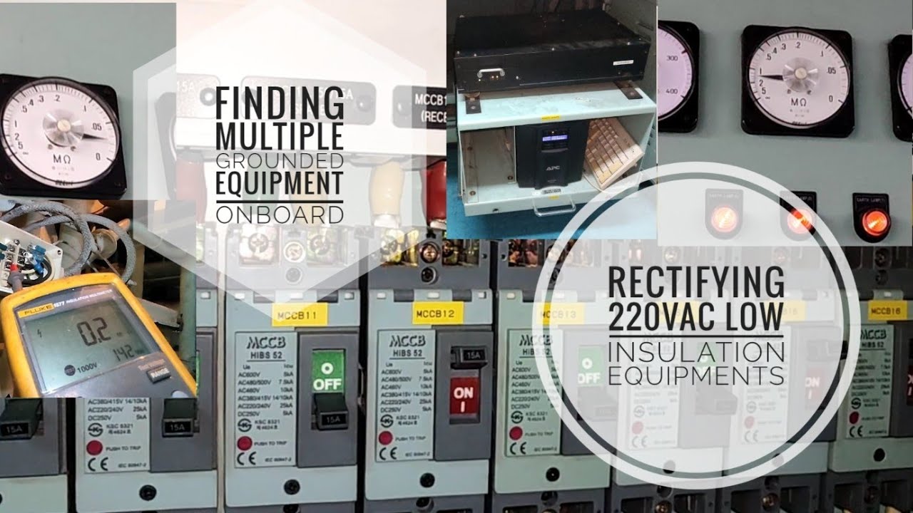 Finding Multiple Grounded Equipment / rectifying 220VAC low insulation equipment /Fluke/Megger/ETO