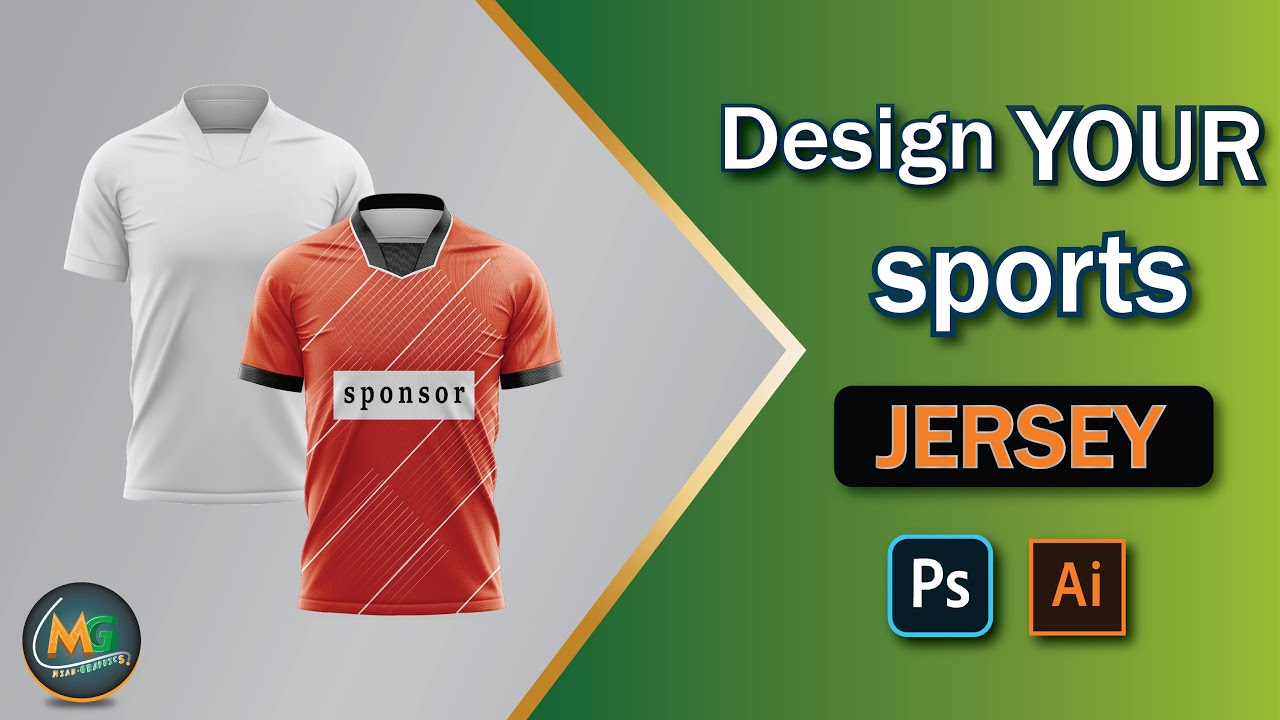 Football | Soccer Jersey Mockup | Jersey Design || Photoshop & Illustrator Tutorial.