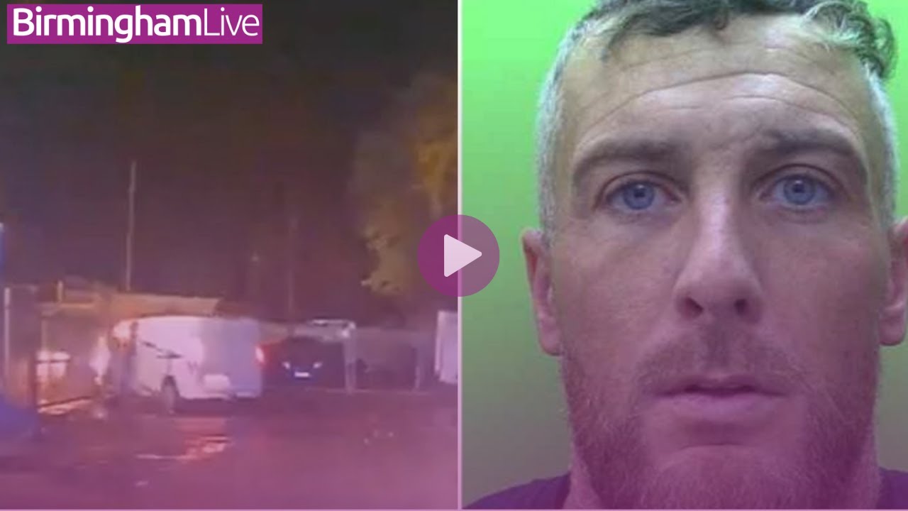 Dramatic moment 'menace on the roads' deliberately crashes van during 100mph police chase