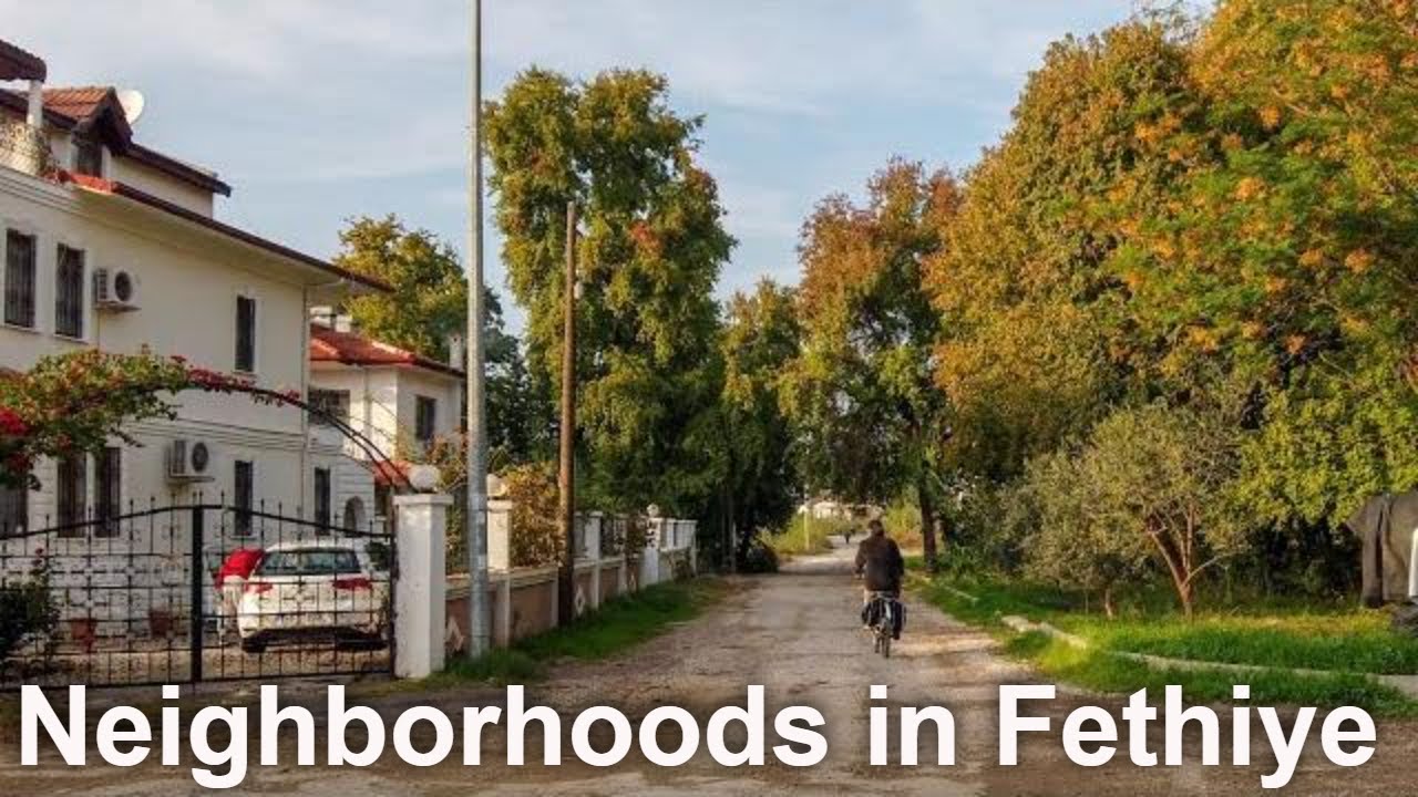 What the residential areas of Foça and Çalış look like in autumn, Fethiye/Turkey