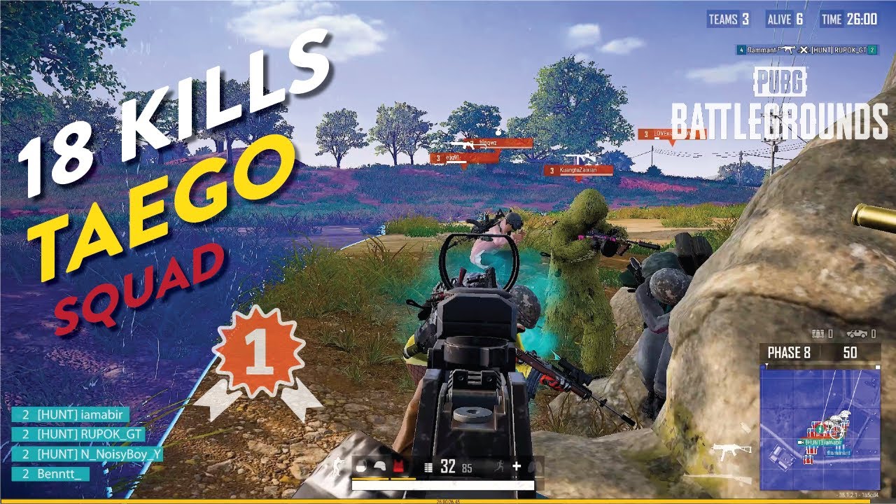 18 KILLS | PUBG PC 🏆 TOP 1 RUSH Gameplay | TPP SQUAD Taego WINNER