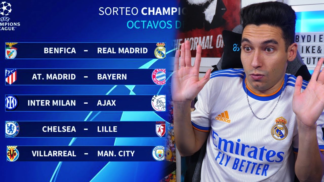 REACCIONES DE UN HINCHA AL SORTEO DE OCTAVOS DE LA CHAMPIONS LEAGUE 2021/22