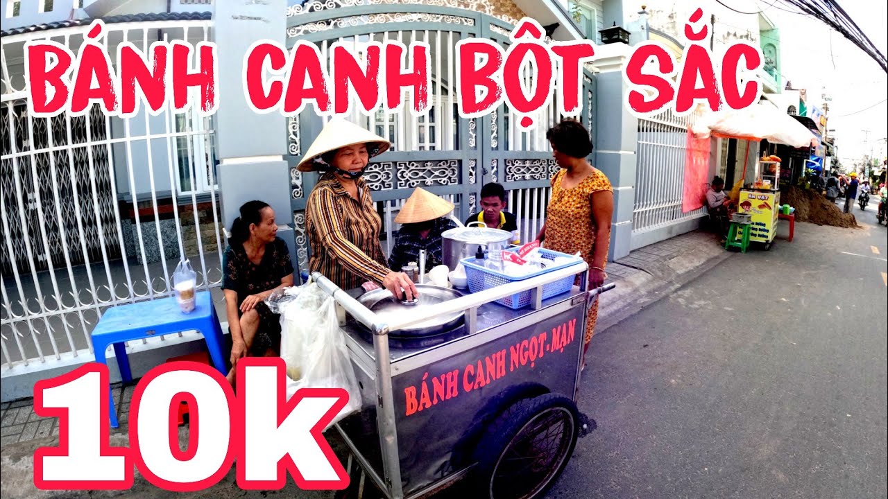 Bánh canh bột sắc truyền thống ngon ma rẻ 10 nghàn đồng 