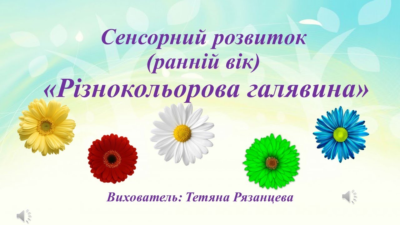 Сенсорний розвиток (ранній вік) «Різнокольорова галявина»