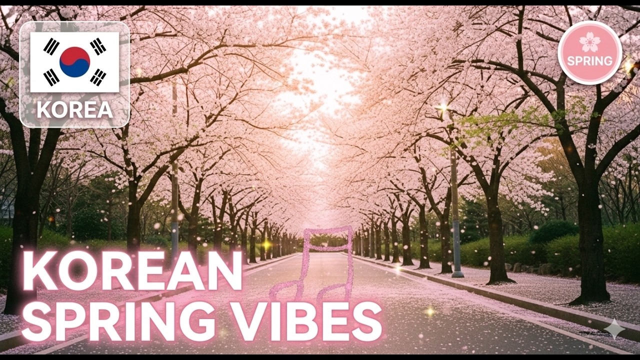 🌸🇰🇷 Korean Spring Vibes — Cherry Blossom Music Mix | musicsiksik