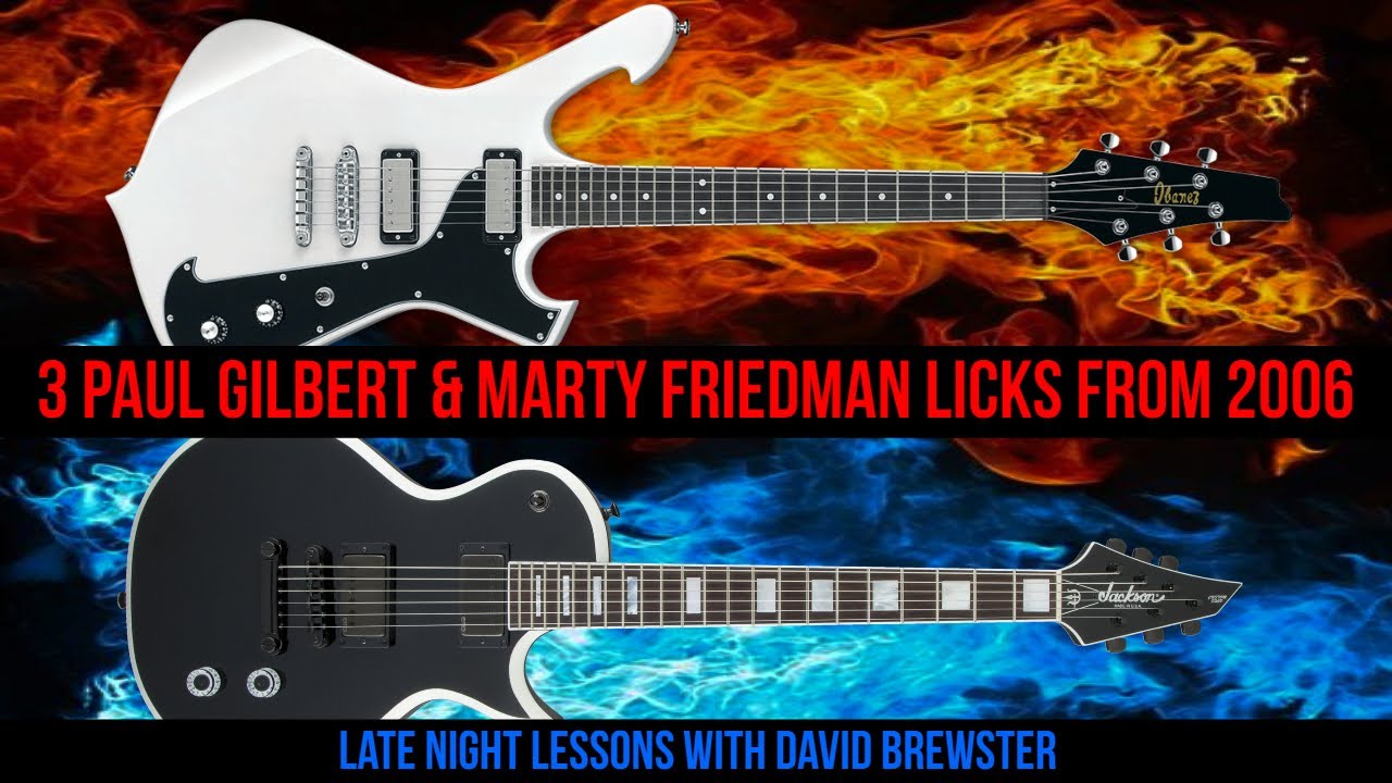 3 Paul Gilbert & Marty Friedman Licks From 2006