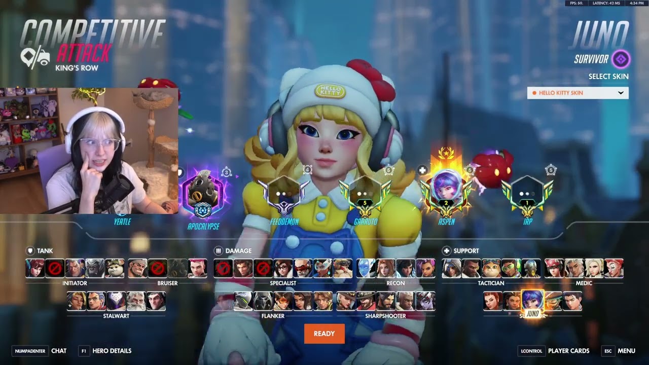 29-3! ТОП 2 Джуно Аспен - наибольшее количество исцелений! Геймплей Overwatch 1 сезон 6v6
