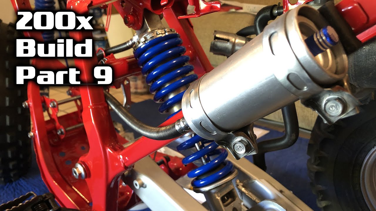 Honda ATC 200x Build - Part 9 - Rebuild Rear Shock, Spring Painted, New Seals & Oil, Roller Mock Up