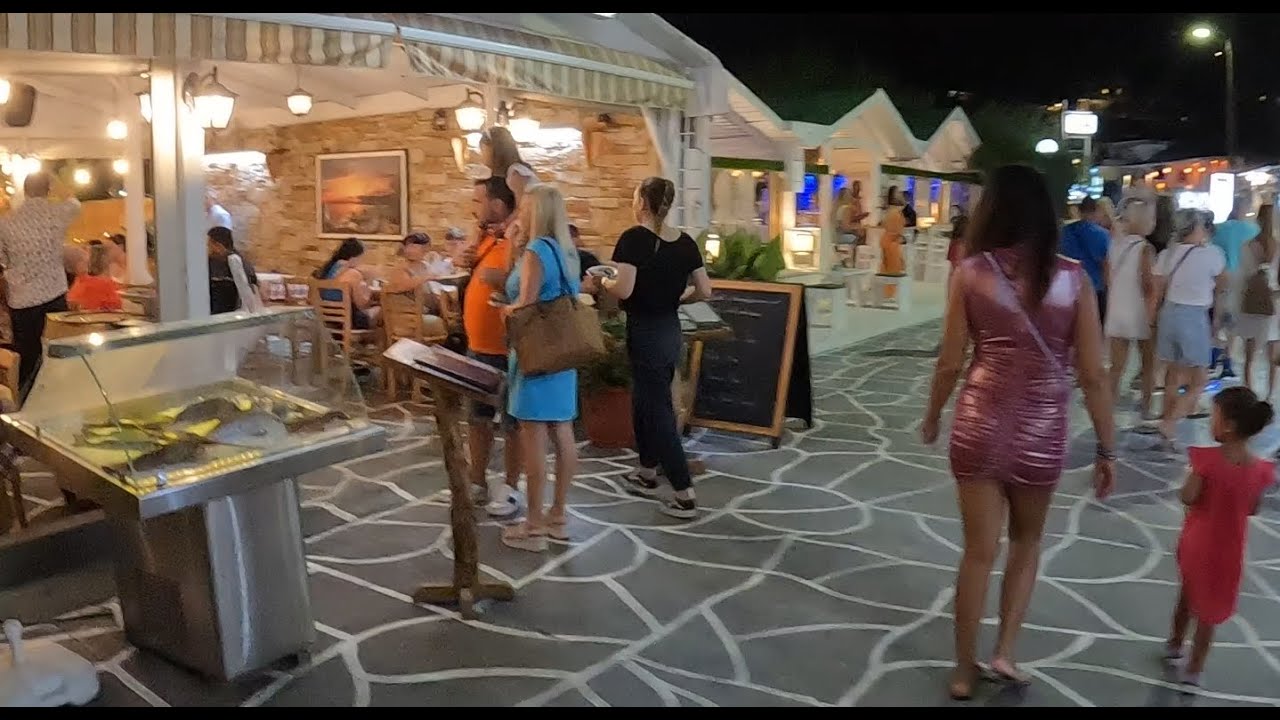 🇬🇷 Thassos Island   Night Walk - Skala Potamia, Thassos Greece #thassos  #θάσος