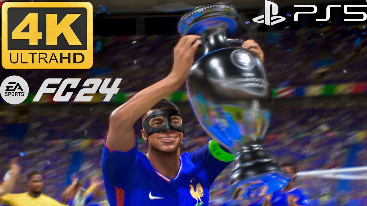 EA FC 24 EURO 2024 Mbappe Last Minute Goal & Trophy Celebration
