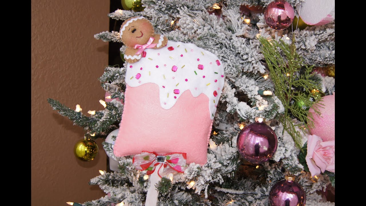 ADORNO NAVIDEÑO EN FIELTRO COLGANTE PARA EL ÁRBOL DE NAVIDAD tutorial