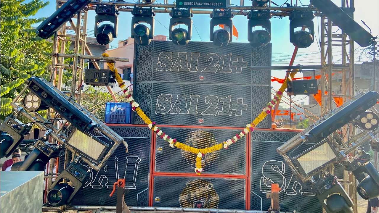 Sai Audio 21+ Karad Shivjayanti 2023 In भूम (धाराशिव) With C light & DJ Pranav Karad