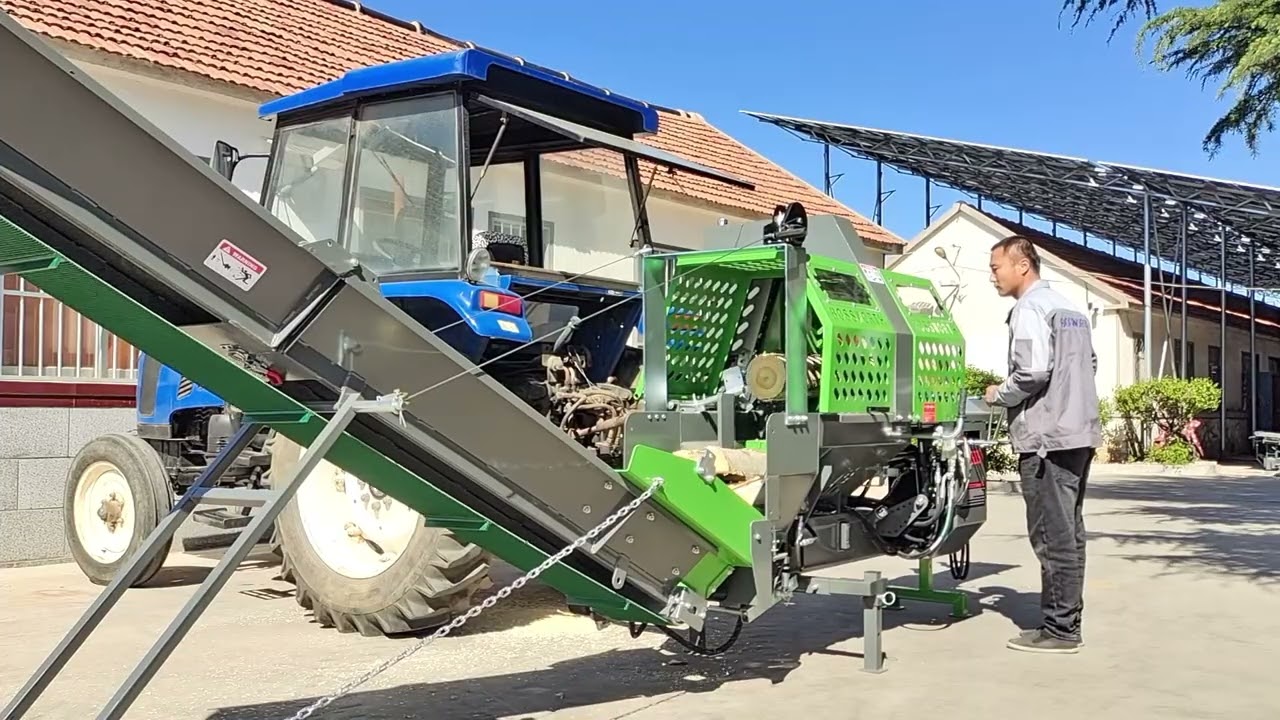 Bossworth firewood processor FP-480FR (PTO) working video