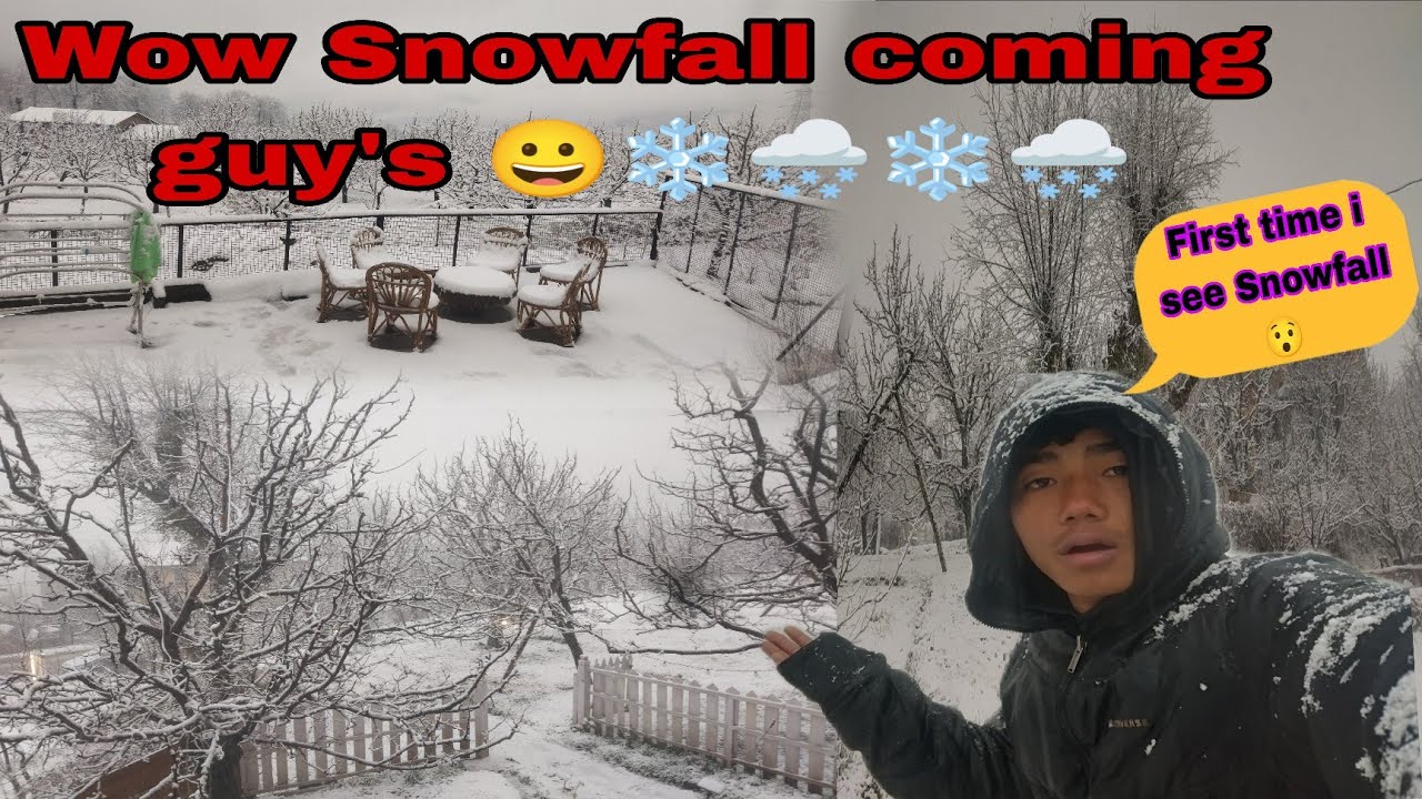 Wow Snowfall coming guy's 😀❄️❄️🌨️ || First time i see Snowfall 😅😍🥰 ...