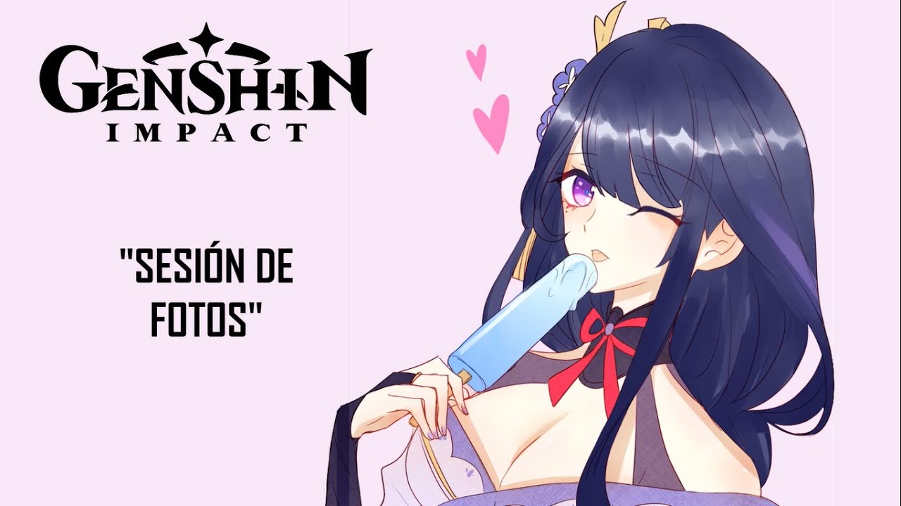 Sesión de fotos con Shogun Raiden (Ei) - Aether, Shogun & Sara - Genshin comic sub español