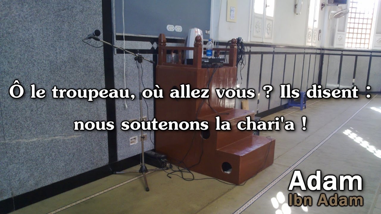 Ô le troupeau, où allez vous ? Ils disent : nous soutenons la chari'a ! - Sheikh Raslan