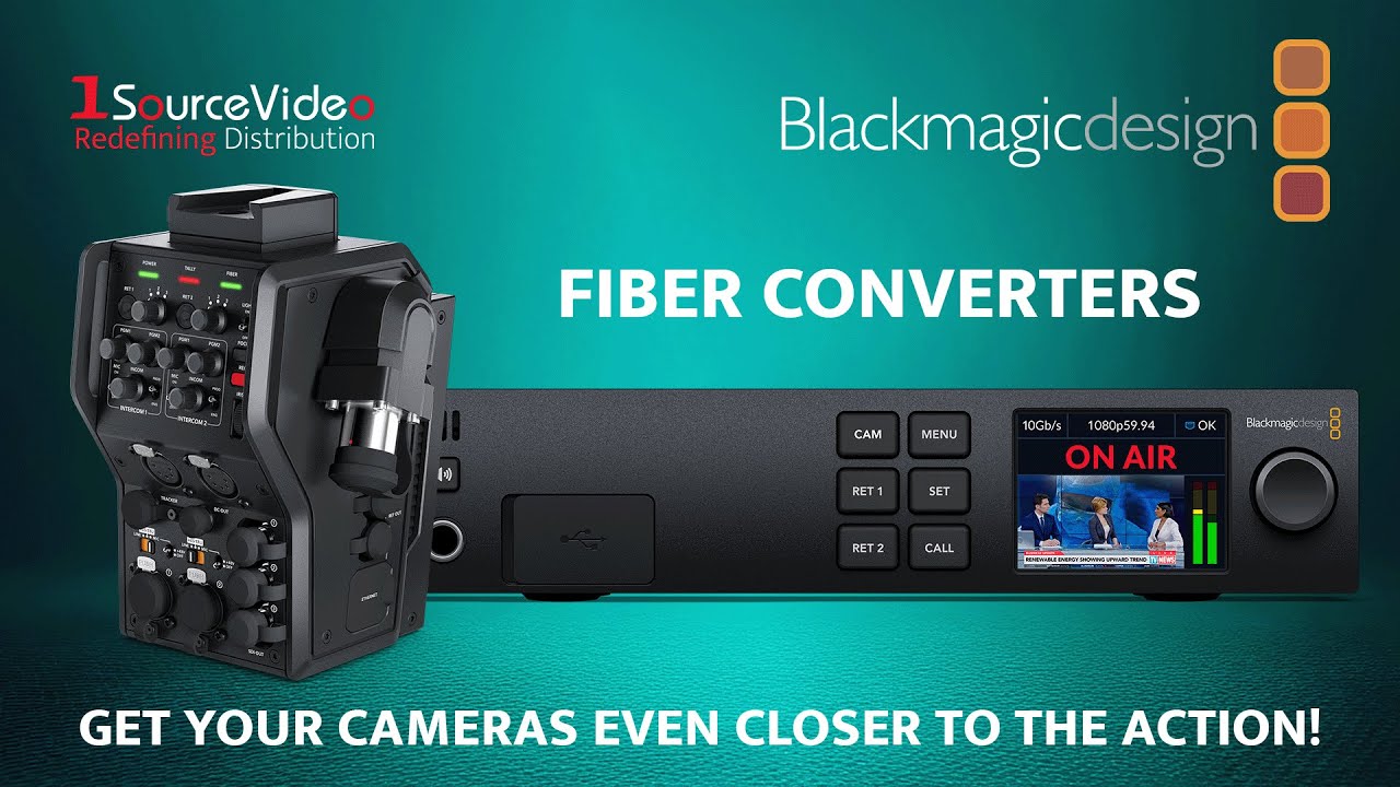 Get Closer to the Action with Blackmagic Design's Fiber Converters!