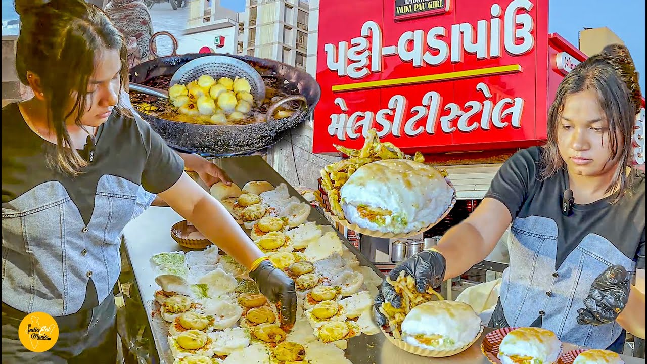 Ahmedabad Most Viral Vada Pav Girl Selling 2000 Vada Pav Daily In Gujarat l Ahmedabad Street Food