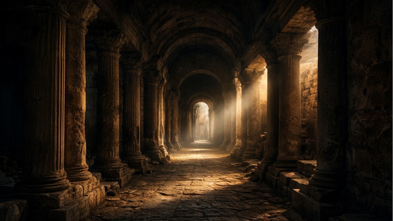 Ancient Ruins Music – Steps Through the Ancient Hall | Cinematic Historical Background