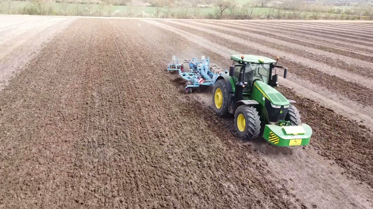 John Deere 7310R and Lemken karat 12, Cultivating UK