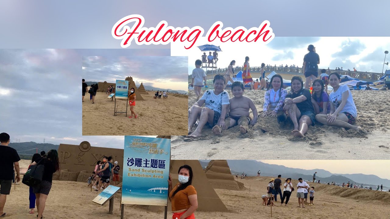 Part 2 Fulong Beach with patabun sa buhangin