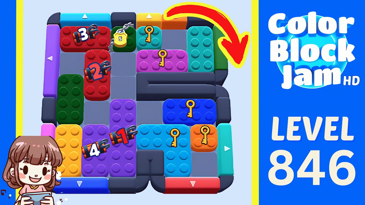 Color Block Jam Level 846 Solution Walkthrough