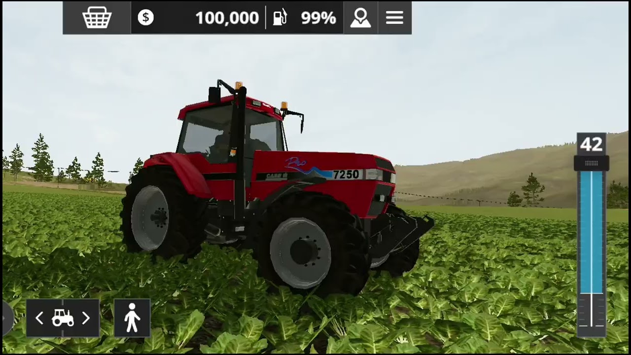 tractor sound and speed in FS20 game CASE(7250pro /261hp)