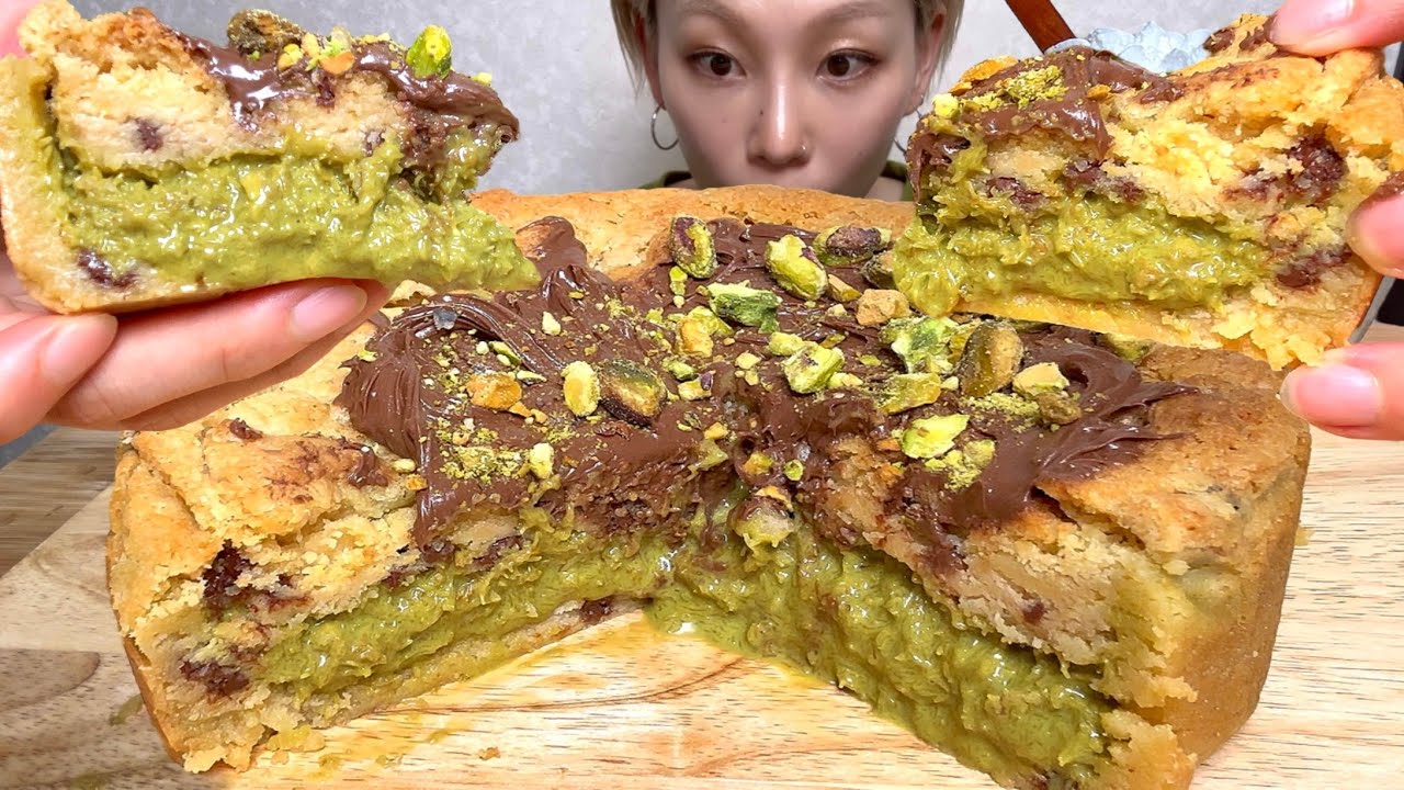 【ドバイチョコクッキーパイ】ASMR 日本語字幕
